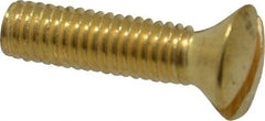 Value Collection - #10-32 UNF, 3/4" OAL Slotted Drive Machine Screw - Oval Head, Brass, Uncoated, Without Washer - Industrial Tool & Supply