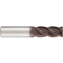 1/2x1/2x1x3-1/2 4Fl Carbide RF100 Diver End Mill-.031 Rad-Weldon Shank-nano-Si - Industrial Tool & Supply