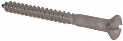 Value Collection - #12, 2-1/2" OAL, Slotted Drive, Flat Head Wood Screw - Stainless Steel, Grade 18-8 - Industrial Tool & Supply