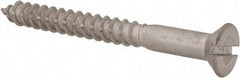 Value Collection - #14, 2-1/2" OAL, Slotted Drive, Flat Head Wood Screw - Stainless Steel, Grade 18-8 - Industrial Tool & Supply