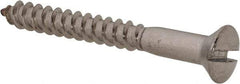 Value Collection - #8, 1-1/2" Length Under Head, Slotted Drive, Oval Head Wood Screw - Stainless Steel, Grade 18-8 - Industrial Tool & Supply