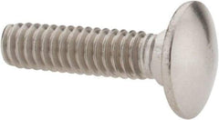 Value Collection - 1/4-20 UNC 1" Length Under Head, Standard Square Neck, Carriage Bolt - 18-8 Stainless Steel, Uncoated - Industrial Tool & Supply