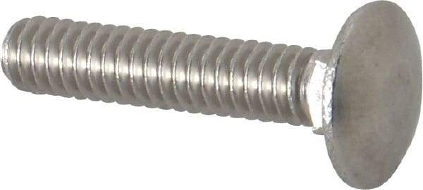 Value Collection - 1/4-20 UNC 1-1/4" Length Under Head, Standard Square Neck, Carriage Bolt - 18-8 Stainless Steel, Uncoated - Industrial Tool & Supply