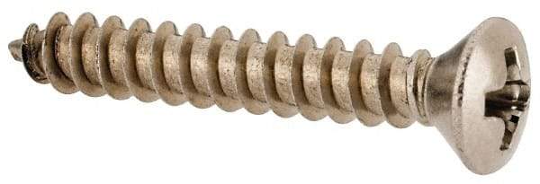 Value Collection - #4 Oval Head Phillips Sheet Metal Screw - Stainless Steel, 3/4" OAL, Grade 18-8 - Industrial Tool & Supply
