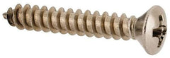 Value Collection - #4 Oval Head Phillips Sheet Metal Screw - Stainless Steel, 3/4" OAL, Grade 18-8 - Industrial Tool & Supply
