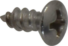 Value Collection - #6 Oval Head Phillips Sheet Metal Screw - Stainless Steel, 3/8" OAL, Grade 18-8 - Industrial Tool & Supply