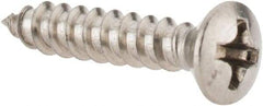 Value Collection - #6 Oval Head Phillips Sheet Metal Screw - Stainless Steel, 3/4" OAL, Grade 18-8 - Industrial Tool & Supply