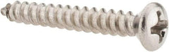 Value Collection - #6 Oval Head Phillips Sheet Metal Screw - Stainless Steel, 1" OAL, Grade 18-8 - Industrial Tool & Supply