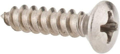 Value Collection - #8 Oval Head Phillips Sheet Metal Screw - Stainless Steel, 3/4" OAL, Grade 18-8 - Industrial Tool & Supply