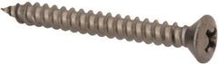 Value Collection - #8 Oval Head Phillips Sheet Metal Screw - Stainless Steel, 1-1/2" OAL, Grade 18-8 - Industrial Tool & Supply