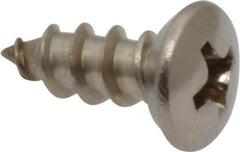 Value Collection - #10 Oval Head Phillips Sheet Metal Screw - Stainless Steel, 1/2" OAL, Grade 18-8 - Industrial Tool & Supply