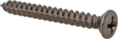 Value Collection - #10 Oval Head Phillips Sheet Metal Screw - Stainless Steel, 1-3/4" OAL, Grade 18-8 - Industrial Tool & Supply