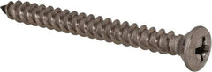 Value Collection - #10 Oval Head Phillips Sheet Metal Screw - Stainless Steel, 2" OAL, Grade 18-8 - Industrial Tool & Supply