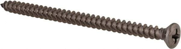 Value Collection - #10 Oval Head Phillips Sheet Metal Screw - Stainless Steel, 3" OAL, Grade 18-8 - Industrial Tool & Supply