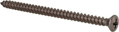 Value Collection - #10 Oval Head Phillips Sheet Metal Screw - Stainless Steel, 3" OAL, Grade 18-8 - Industrial Tool & Supply