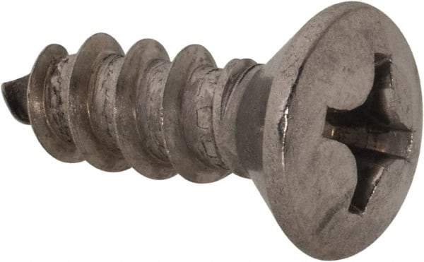 Value Collection - #14 Oval Head Phillips Sheet Metal Screw - Stainless Steel, 3/4" OAL, Grade 18-8 - Industrial Tool & Supply