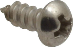 Value Collection - #6 Round Head Phillips Sheet Metal Screw - Stainless Steel, 3/8" Length Under Head, Grade 18-8 - Industrial Tool & Supply