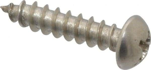 Value Collection - #8 Round Head Phillips Sheet Metal Screw - Stainless Steel, 3/4" Length Under Head, Grade 18-8 - Industrial Tool & Supply