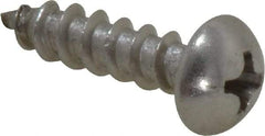 Value Collection - #10 Round Head Phillips Sheet Metal Screw - Stainless Steel, 3/4" Length Under Head, Grade 18-8 - Industrial Tool & Supply