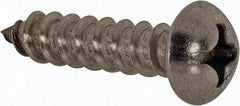 Value Collection - #12 Round Head Phillips Sheet Metal Screw - Stainless Steel, 1" Length Under Head, Grade 18-8 - Industrial Tool & Supply