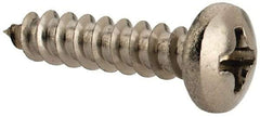 Value Collection - #6 Pan Head Slotted Sheet Metal Screw - Stainless Steel, 5/8" Length Under Head, Grade 18-8 - Industrial Tool & Supply