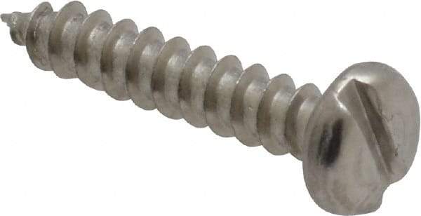 Value Collection - #6 Pan Head Slotted Sheet Metal Screw - Stainless Steel, 3/4" Length Under Head, Grade 18-8 - Industrial Tool & Supply
