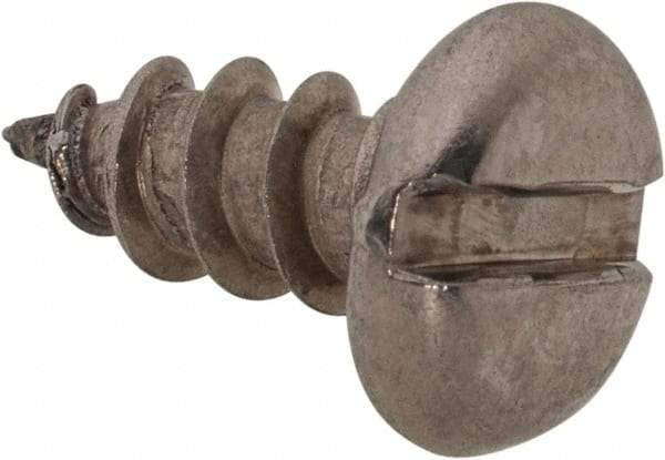 Value Collection - #8 Pan Head Slotted Sheet Metal Screw - Stainless Steel, 3/8" Length Under Head, Grade 18-8 - Industrial Tool & Supply