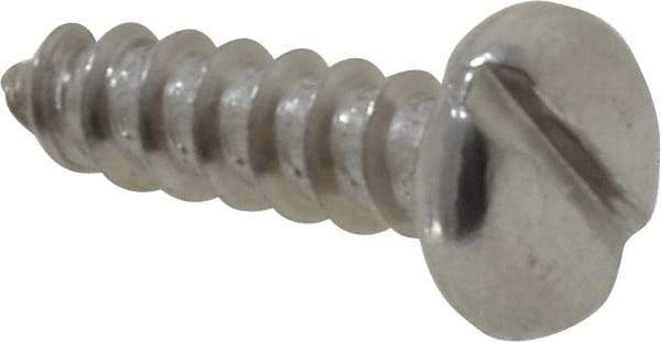 Value Collection - #8 Pan Head Slotted Sheet Metal Screw - Stainless Steel, 5/8" Length Under Head, Grade 18-8 - Industrial Tool & Supply