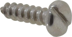 Value Collection - #8 Pan Head Slotted Sheet Metal Screw - Stainless Steel, 5/8" Length Under Head, Grade 18-8 - Industrial Tool & Supply