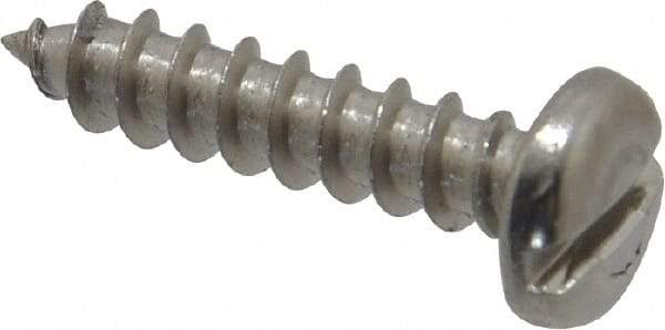 Value Collection - #8 Pan Head Slotted Sheet Metal Screw - Stainless Steel, 3/4" Length Under Head, Grade 18-8 - Industrial Tool & Supply