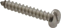 Value Collection - #8 Pan Head Slotted Sheet Metal Screw - Stainless Steel, 1" Length Under Head, Grade 18-8 - Industrial Tool & Supply
