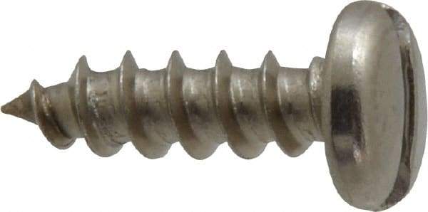 Value Collection - #10 Pan Head Slotted Sheet Metal Screw - Stainless Steel, 5/8" Length Under Head, Grade 18-8 - Industrial Tool & Supply