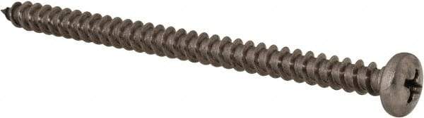 Value Collection - #10 Pan Head Phillips Sheet Metal Screw - Stainless Steel, 3" Length Under Head, Grade 18-8 - Industrial Tool & Supply