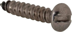 Value Collection - #8 Round Head Slotted Sheet Metal Screw - Stainless Steel, 3/4" Length Under Head, Grade 18-8 - Industrial Tool & Supply