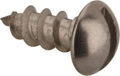 Value Collection - #10 Round Head Slotted Sheet Metal Screw - Stainless Steel, 1/2" Length Under Head, Grade 18-8 - Industrial Tool & Supply