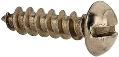 Value Collection - #10 Round Head Slotted Sheet Metal Screw - Stainless Steel, 3/4" Length Under Head, Grade 18-8 - Industrial Tool & Supply
