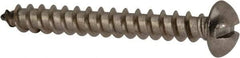 Value Collection - #10 Round Head Slotted Sheet Metal Screw - Stainless Steel, 1-1/2" Length Under Head, Grade 18-8 - Industrial Tool & Supply