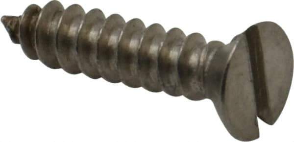 Value Collection - #2 Flat Head Slotted Sheet Metal Screw - Stainless Steel, 3/8" OAL, Grade 18-8 - Industrial Tool & Supply