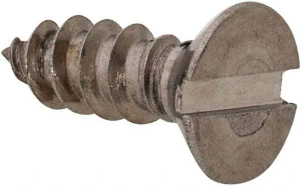 Value Collection - #4 Flat Head Slotted Sheet Metal Screw - Stainless Steel, 3/8" OAL, Grade 18-8 - Industrial Tool & Supply