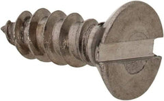 Value Collection - #4 Flat Head Slotted Sheet Metal Screw - Stainless Steel, 3/8" OAL, Grade 18-8 - Industrial Tool & Supply