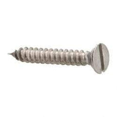 Value Collection - #4 Flat Head Slotted Sheet Metal Screw - Stainless Steel, 3/4" OAL, Grade 18-8 - Industrial Tool & Supply