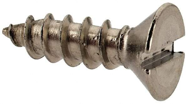 Value Collection - #6 Flat Head Slotted Sheet Metal Screw - Stainless Steel, 1/2" OAL, Grade 18-8 - Industrial Tool & Supply