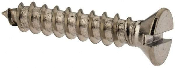 Value Collection - #6 Flat Head Slotted Sheet Metal Screw - Stainless Steel, 3/4" OAL, Grade 18-8 - Industrial Tool & Supply