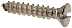 Value Collection - #6 Flat Head Slotted Sheet Metal Screw - Stainless Steel, 3/4" OAL, Grade 18-8 - Industrial Tool & Supply
