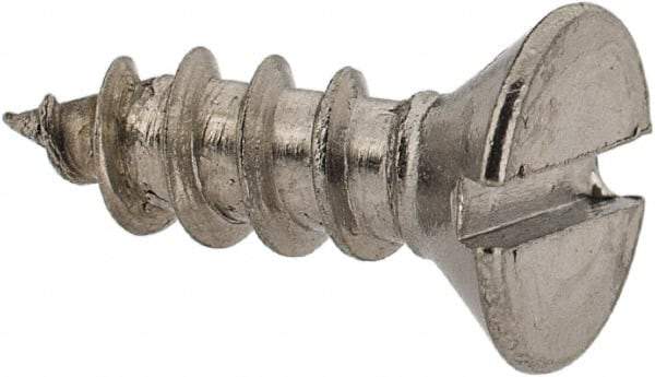 Value Collection - #8 Flat Head Slotted Sheet Metal Screw - Stainless Steel, 1/2" OAL, Grade 18-8 - Industrial Tool & Supply
