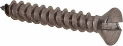 Value Collection - #8 Flat Head Slotted Sheet Metal Screw - Stainless Steel, 1" OAL, Grade 18-8 - Industrial Tool & Supply