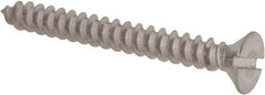 Value Collection - #8 Flat Head Slotted Sheet Metal Screw - Stainless Steel, 1-1/2" OAL, Grade 18-8 - Industrial Tool & Supply