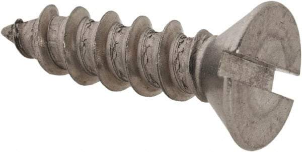 Value Collection - #10 Flat Head Slotted Sheet Metal Screw - Stainless Steel, 3/4" OAL, Grade 18-8 - Industrial Tool & Supply