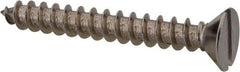 Value Collection - #10 Flat Head Slotted Sheet Metal Screw - Stainless Steel, 1-1/2" OAL, Grade 18-8 - Industrial Tool & Supply