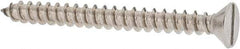 Value Collection - #10 Flat Head Slotted Sheet Metal Screw - Stainless Steel, 2" OAL, Grade 18-8 - Industrial Tool & Supply